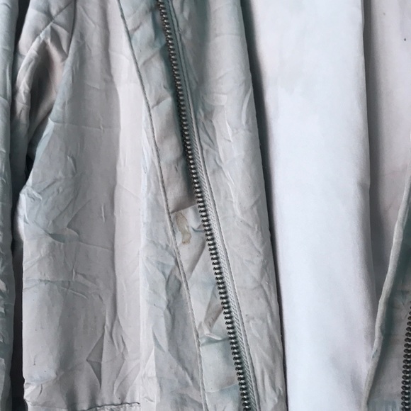 J. Jill Crinkle Cinch Waist Hooded Light Weight Zip Anorak Jacket Size Large - Picture 3 of 5